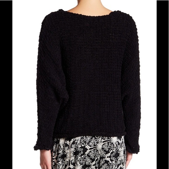 NWOT Free People Dolphin Bay Black Sweater - Picture 2 of 4